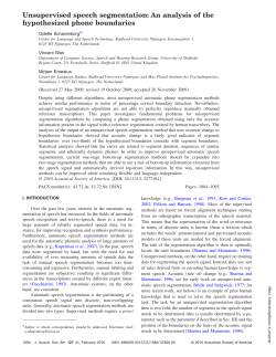 Unsupervised speech segmentation: An