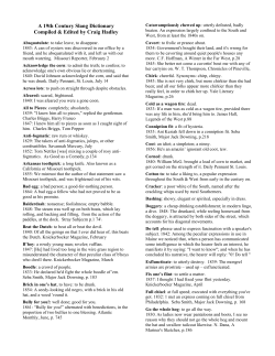 A 19th Century Slang Dictionary - Copley