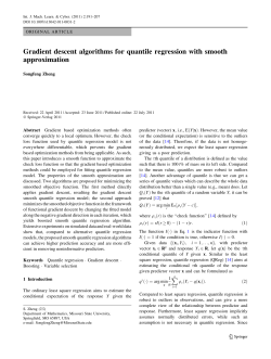 Gradient descent algorithms for quantile regression with smooth