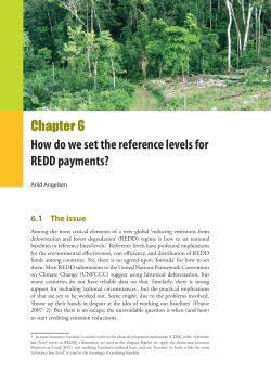 Chapter 6 How do we set the reference levels for REDD payments?