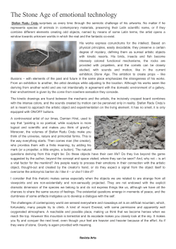 The Stone Age of emotional technology