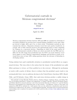 Gubernatorial coattails in Mexican congressional elections