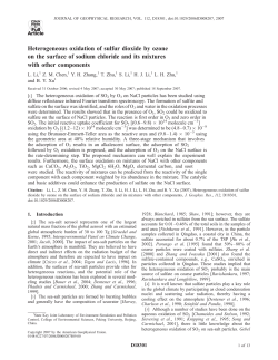 Heterogeneous oxidation of sulfur dioxide by ozone on the surface