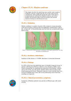 Chapter IX./8.: Marfan syndrome