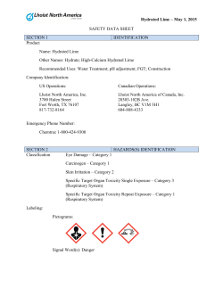 LNA SDS Hydrated Lime 2015