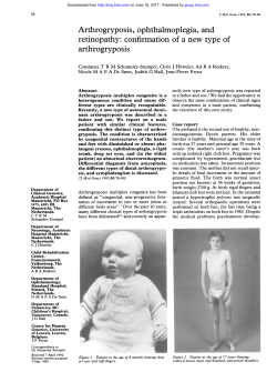 retinopathy: confirmation of a new type of arthrogryposis