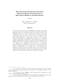 (88B14) De-Confusing Contractualization