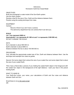 Earth-Sun Scale Model