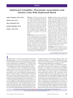 Adolescent Irritability