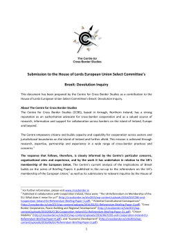 the submission - The Centre for Cross Border Studies