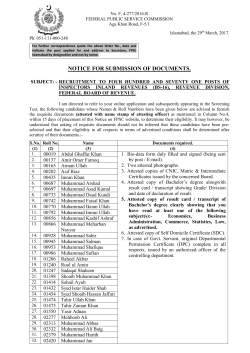 notice for submission of documents.