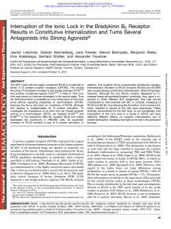 Interruption of the Ionic Lock in the Bradykinin B2 Receptor Results