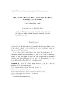 - Bulletin of the Iranian Mathematical Society