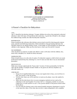 A Parent`s Checklist for Babysitters