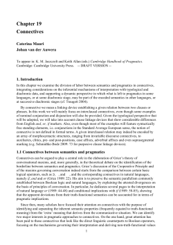 Chapter 19 Connectives