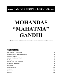 mohandas &ldquo;mahatma&rdquo; gandhi