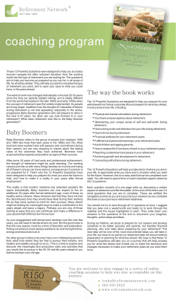 coaching program - Refirement Network