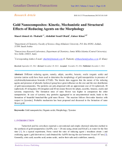 Gold Nanocomposites: Kinetic, Mechanistic and Structural Effects of