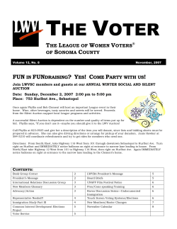 the voter - League of Women Voters of Sonoma County