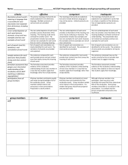 criteria effective competent inadequate group members effective
