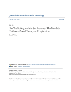 Sex Trafficking and the Sex Industry: The Need for Evidence