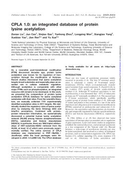 CPLA 1.0: an integrated database of protein lysine acetylation