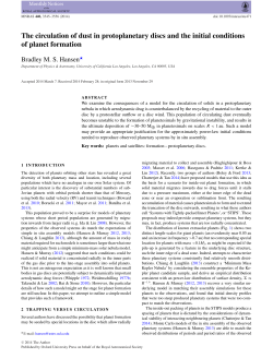 The circulation of dust in protoplanetary discs
