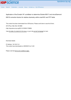 Application of the Exradin W1 scintillator to determine