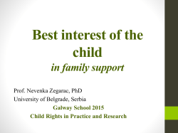 Best interest of the child