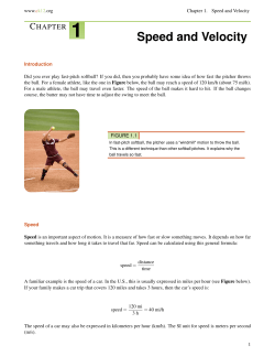 Speed and Velocity