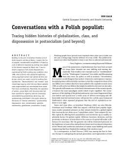 Conversations with a Polish populist