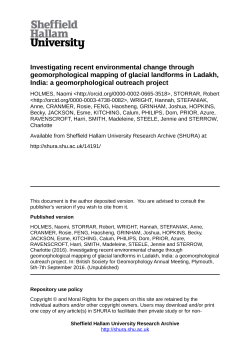 Investigating recent environmental change through