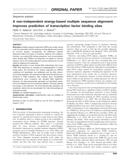 A non-independent energy-based multiple sequence alignment