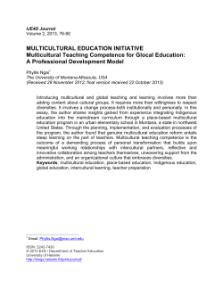 Multicultural Teaching Competence for Global Education