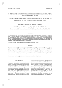 a survey of heterocystous nitrogen-fixing cyanobacteria in