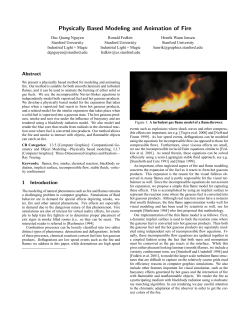 Physically Based Modeling and Animation of Fire