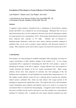 Investigation of Polyviologens as Oxygen Indicators in Food