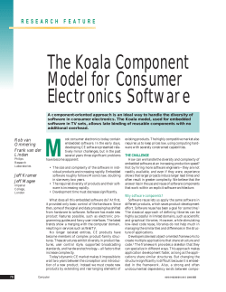 The Koala Component Model for Consumer Electronics Software
