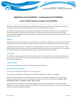 Application Form Guidelines - Contemporary Art Exhibition