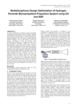 Multidisciplinary Design Optimization of Hydrogen Peroxide