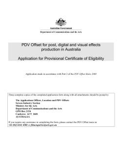 PDV Offset for post, digital and visual effects production in Australia