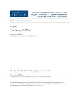 The Senator`s Wife - LMU Digital Commons