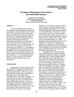 The Impact of Heterogeneous Flow Paths on Snowrnelt Runoff
