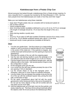Kaleidoscope from a Potato Chip Can