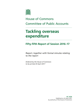 Tackling overseas expenditure