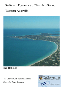 Sediment Dynamics of Warnbro Sound, Western Australia