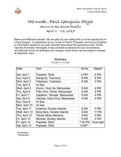 Paul Gauguin 2017 General Information