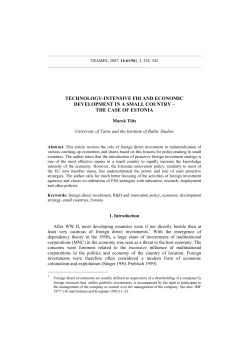technology-intensive fdi and economic development in a small