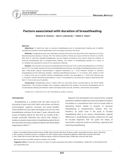 Factors associated with duration of breastfeeding