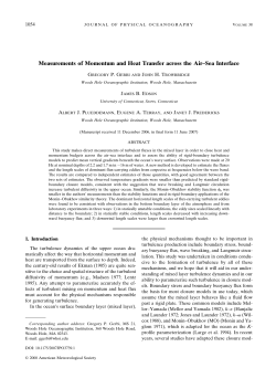 Measurements of Momentum and Heat Transfer across the Air&ndash;Sea